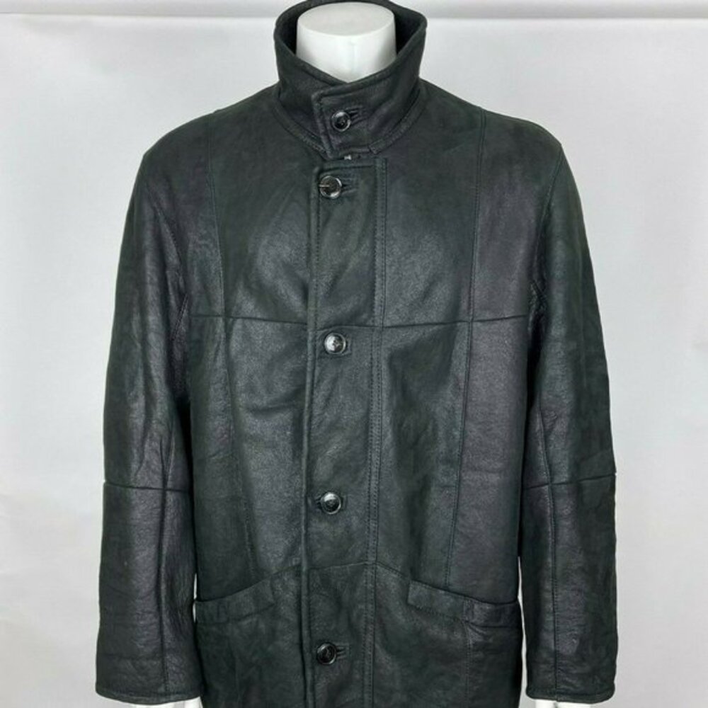 Christ Leather‎ Coat Soft Lambskin Suede Pockets